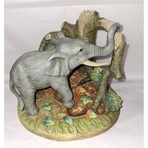 Alouette Collectibles by Flambro Elephant Breaking Branch Figurine Bisque